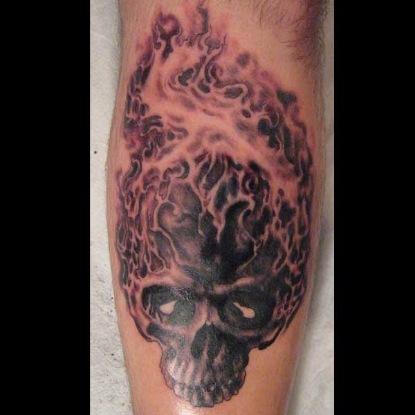 Carla Hopkins - Skull Flames